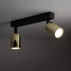 Lampa Sufitowa SPOT TOP Czarny Złoty 2xGU10 * TK Lighting Outlet
