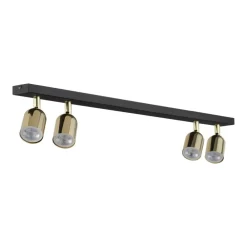 Lampa sufitowa Spot TOP czarna złota 4xGU10 * TK Lighting Online