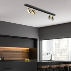 Lampa sufitowa Spot TOP czarna złota 4xGU10 * TK Lighting Online