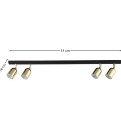 Lampa sufitowa Spot TOP czarna złota 4xGU10 * TK Lighting Online