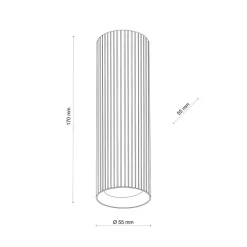 Lampa sufitowa Spot TUNE M brązowa 1xGU10 * TK Lighting Hot