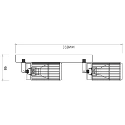 Lampa Sufitowa Spot VERTICAL Biały Metalowe Klosze 2xGU10 * Eko-light Outlet