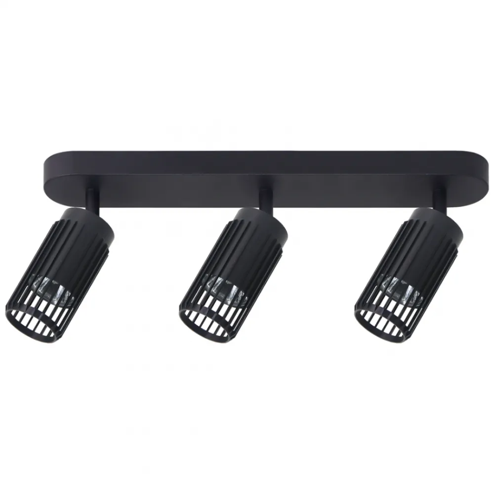Lampa Sufitowa Spot VERTICAL Czarny Metalowe Klosze 3xGU10 * Eko-light Online
