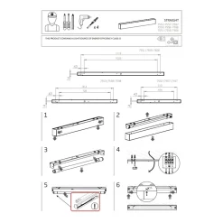 Lampa Sufitowa STRAIGHT Czarny 1xT8 11W LED 3000K 62cm * Nowodvorski Clearance
