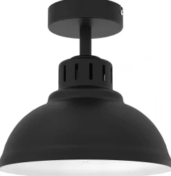 Lampa Sufitowa SVEN Czarny Biały Metalowy Klosz 1xE27 * Luminex Best