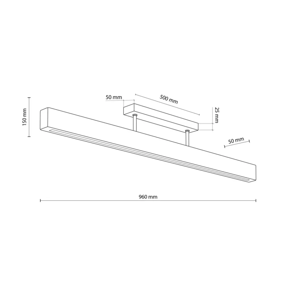 Lampa Sufitowa TEO Brązowy Drewno 36W LED * TK Lighting Best