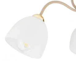 Lampa Sufitowa Tina Beżowa Szkło 3xE27 58 cm * HowHomely Clearance