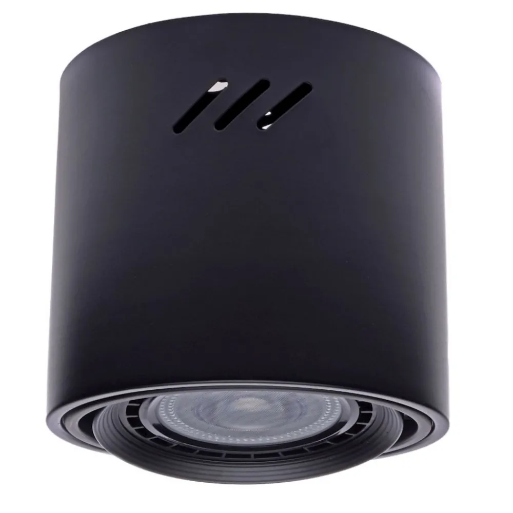 Lampa Sufitowa TUBO Czarny 1xAR111 GU10 15x14cm Bez Żarówki * Eko-light