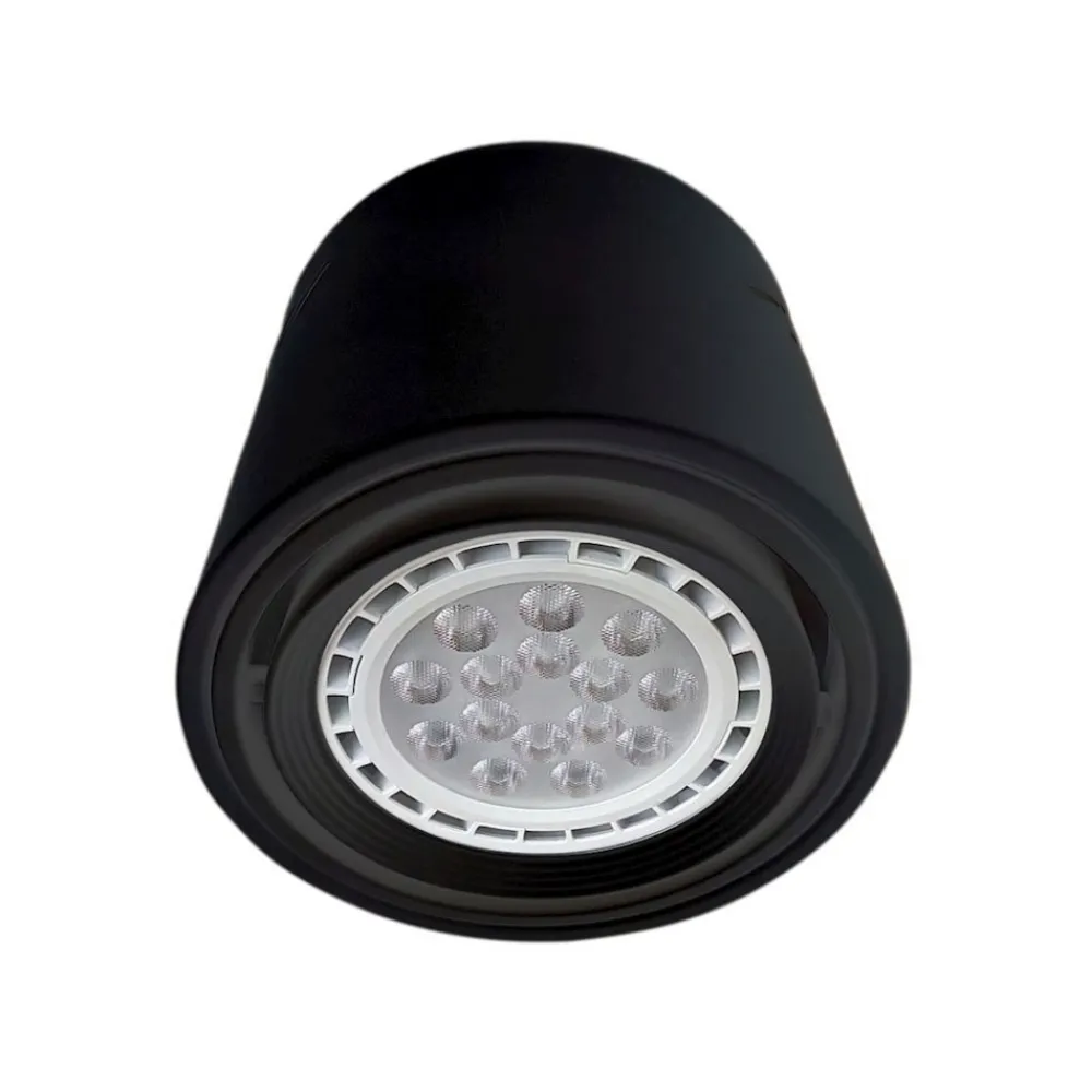 Lampa Sufitowa TUBO Czarny 1xAR111 GU10 15x14cm Bez Żarówki * Eko-light