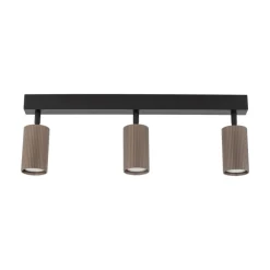 Lampa sufitowa TUNE czarna brązowa 3xGU10 * TK Lighting