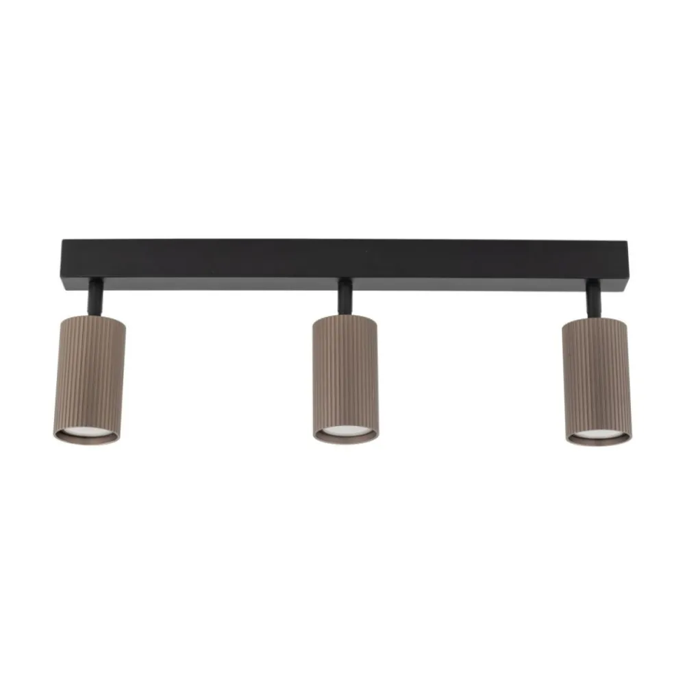 Lampa sufitowa TUNE czarna brązowa 3xGU10 * TK Lighting