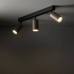 Lampa sufitowa TUNE czarna brązowa 3xGU10 * TK Lighting