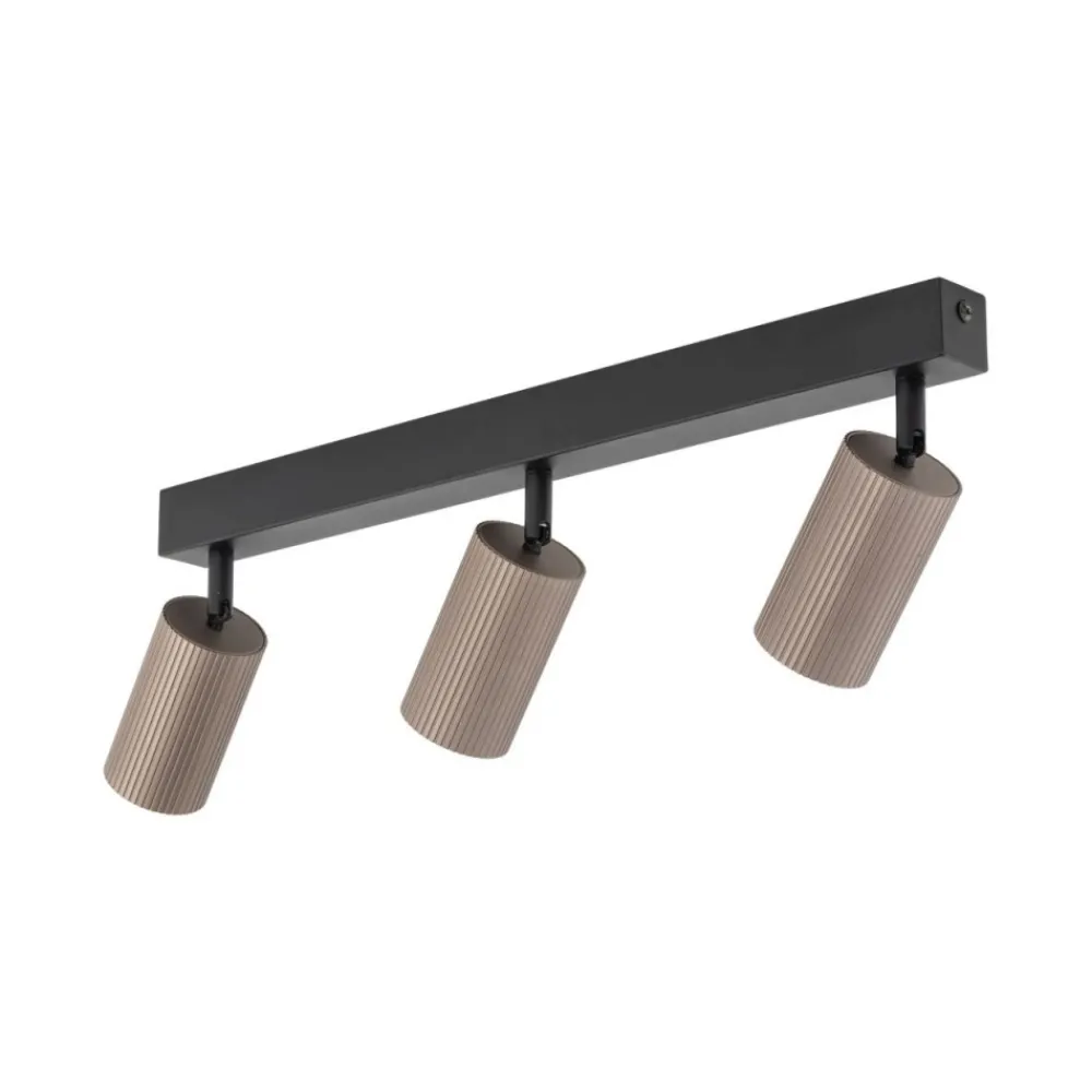 Lampa sufitowa TUNE czarna brązowa 3xGU10 * TK Lighting