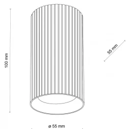 Lampa Sufitowa TUNE Czarny 1xGU10 10cm * TK Lighting Discount