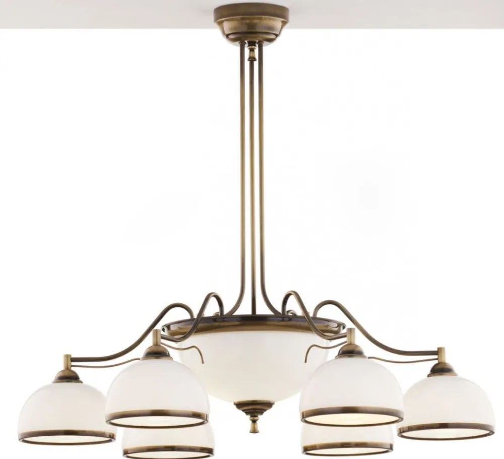 Lampa sufitowa TURKUS mosiądz patynowany 8xE27 * Jupiter Sale