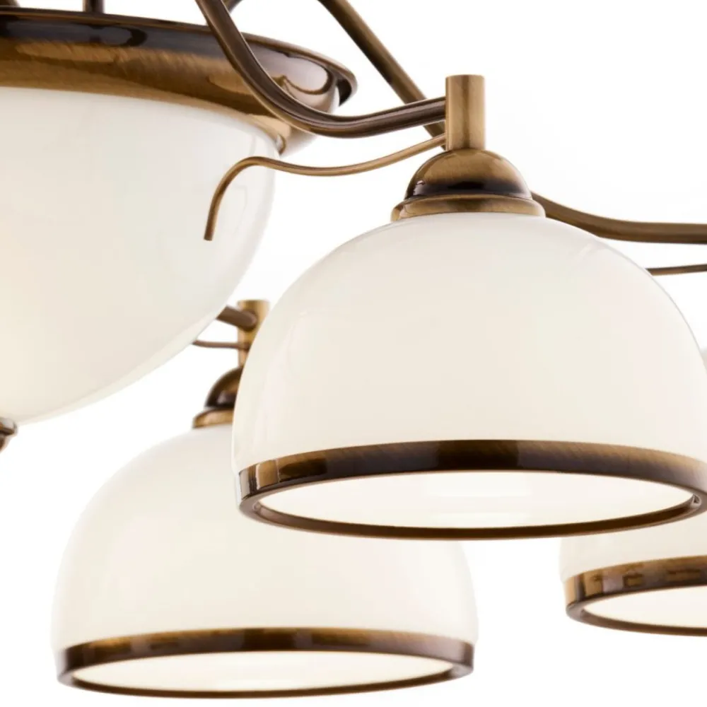 Lampa sufitowa TURKUS mosiądz patynowany 8xE27 * Jupiter Sale
