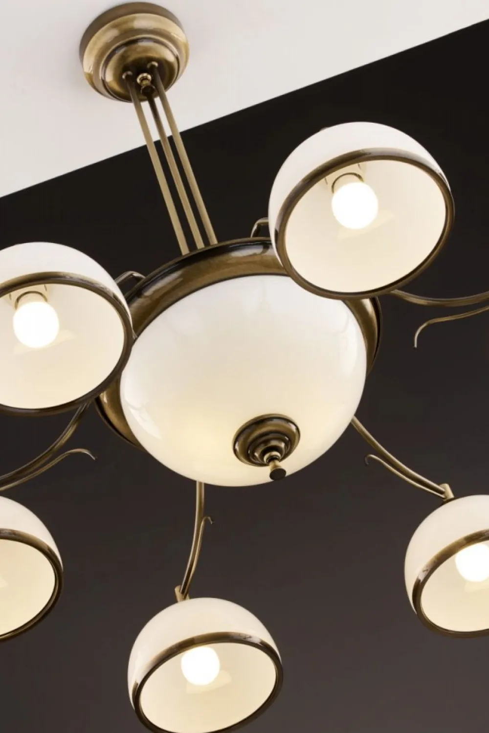 Lampa sufitowa TURKUS mosiądz patynowany 8xE27 * Jupiter Sale