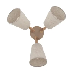 Lampa sufitowa VAIO sabia beżowy abażur len 3xE27 * TK Lighting Online