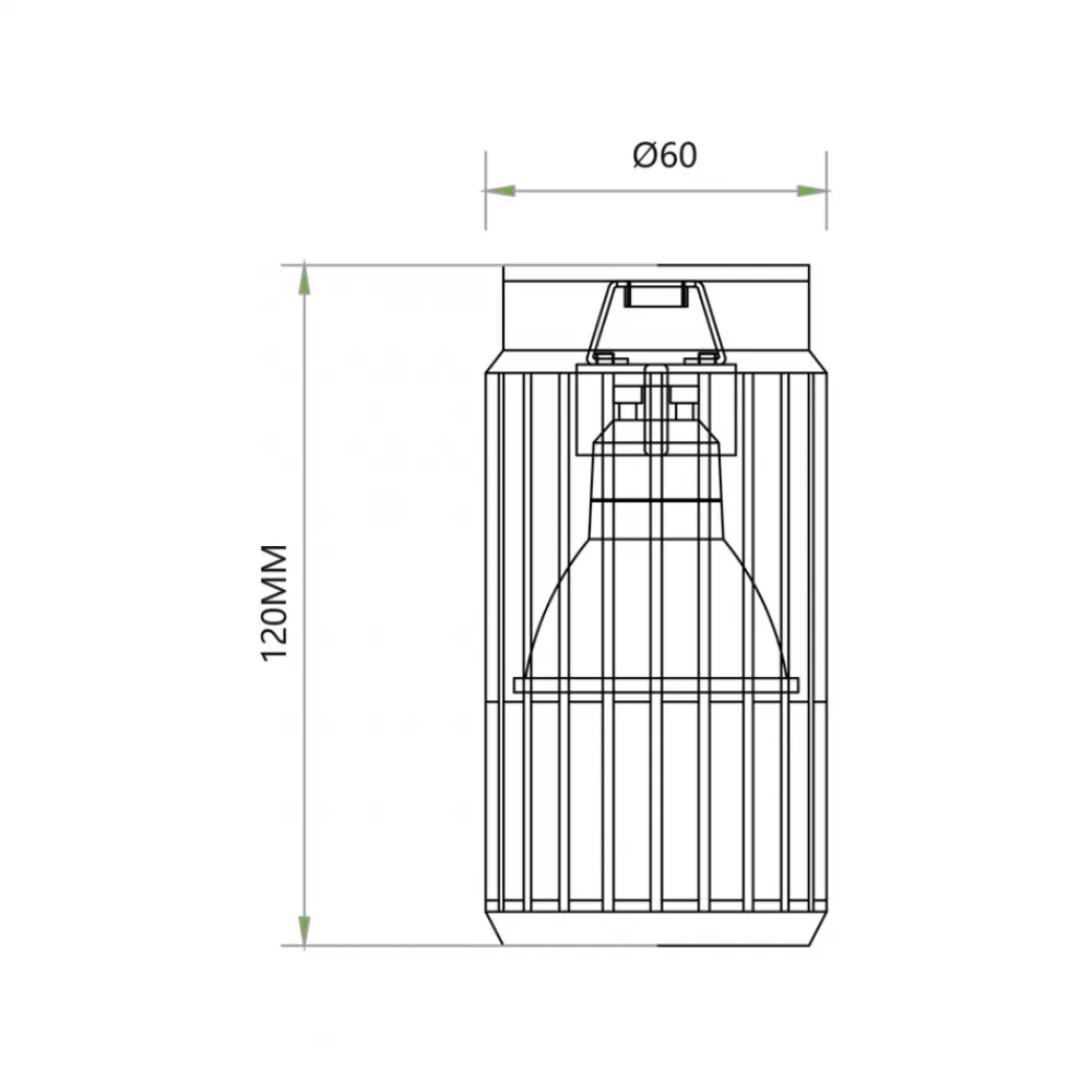 Lampa Sufitowa VERTICAL Biały Metalowy Klosz 1xGU10 6x14cm * Eko-light Best
