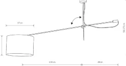 Lampa Sufitowa VIPER Czarny Abażur 1xE27 Ruchome Ramie * Nowodvorski New