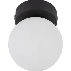 Lampa sufitowa VOX czarna klosz biały 1xG9 * TK Lighting