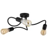Lampa Sufitowa WAVE Czarny Loft 3xE27 * TK Lighting Discount