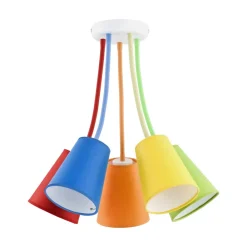 Lampa Sufitowa WIRE Wielokolorowy Abażury 5xE27 * TK Lighting Outlet