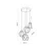 Lampa sufitowa wisząca GALAXY czarna 4xE27 * TK Lighting Hot