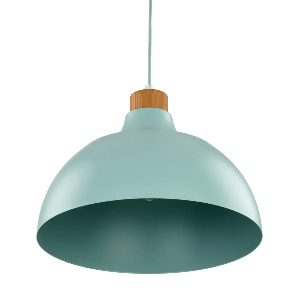 Lampa Wiszaca CAP Miętowy Metalowy Klosz 1xE27 34 cm * TK Lighting Sale