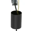 Lampa Wisząca ABI Czarny Metalowy Klosz Abażur 1xE27 22cm
