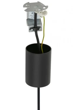 Lampa Wisząca ABI Czarny Metalowy Klosz Abażur 1xE27 22cm