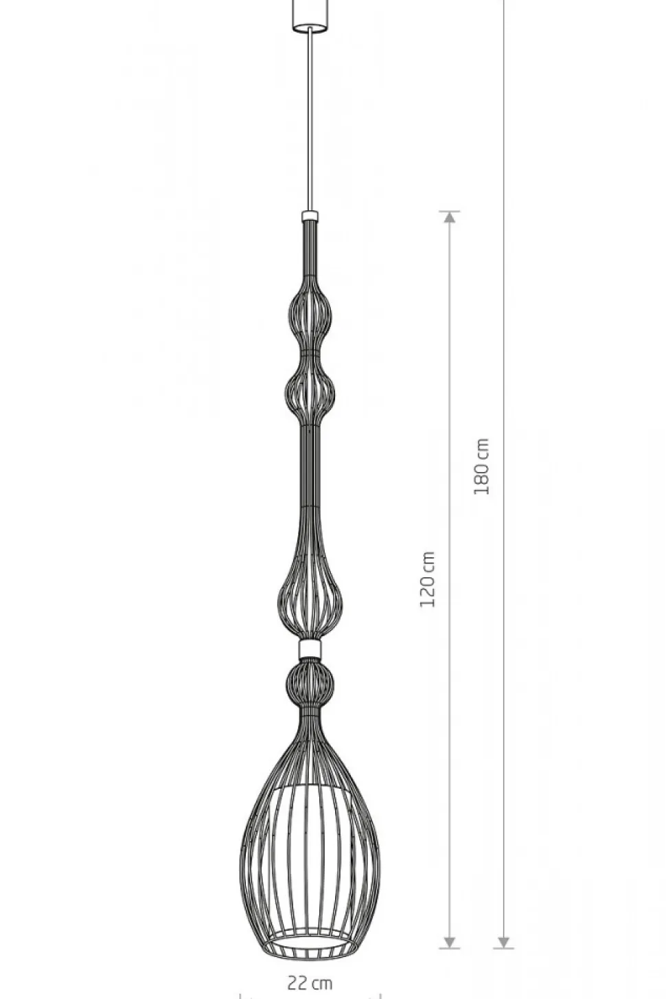 Lampa Wisząca ABI Czarny Metalowy Klosz Abażur 1xE27 22cm