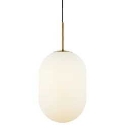 Lampa wisząca ALIAS Złoty Szklany Klosz 1xE14 24cm * Eko-light New