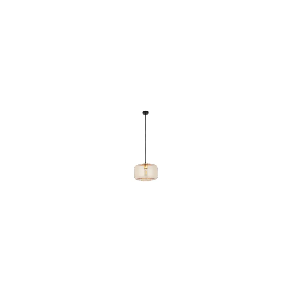 Lampa Wisząca ALMA Czarny Bursztyn Szklany Klosz 1xE27 30cm * TK Lighting