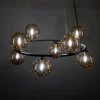 Lampa Wisząca ANABELLE Brązowy Szklane Klosze 8xG9 * TK Lighting Sale
