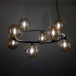 Lampa Wisząca ANABELLE Brązowy Szklane Klosze 8xG9 * TK Lighting Sale