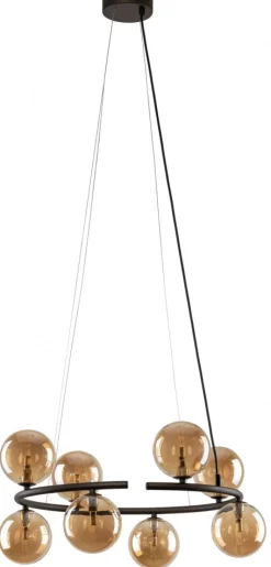 Lampa Wisząca ANABELLE Brązowy Szklane Klosze 8xG9 * TK Lighting Sale