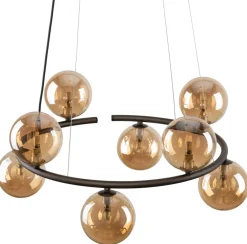 Lampa Wisząca ANABELLE Brązowy Szklane Klosze 8xG9 * TK Lighting Sale