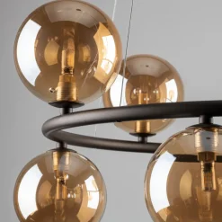 Lampa Wisząca ANABELLE Brązowy Szklane Klosze 8xG9 * TK Lighting Sale