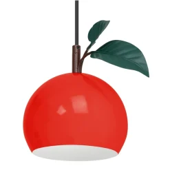 Lampa Wisząca APPLE Czarny Czerwony Metalowy Klosz 1xE27
