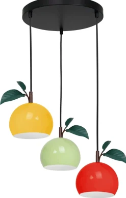 Lampa Wisząca APPLE Czarny Wielokolorowy Metalowy Klosz 3xE27 * Luminex Online