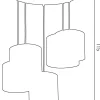 Lampa Wisząca ARDEN Czarny Złoty Abażur 5xE27