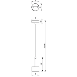 Lampa Wisząca ARENA Biały Złoty 1xGX53