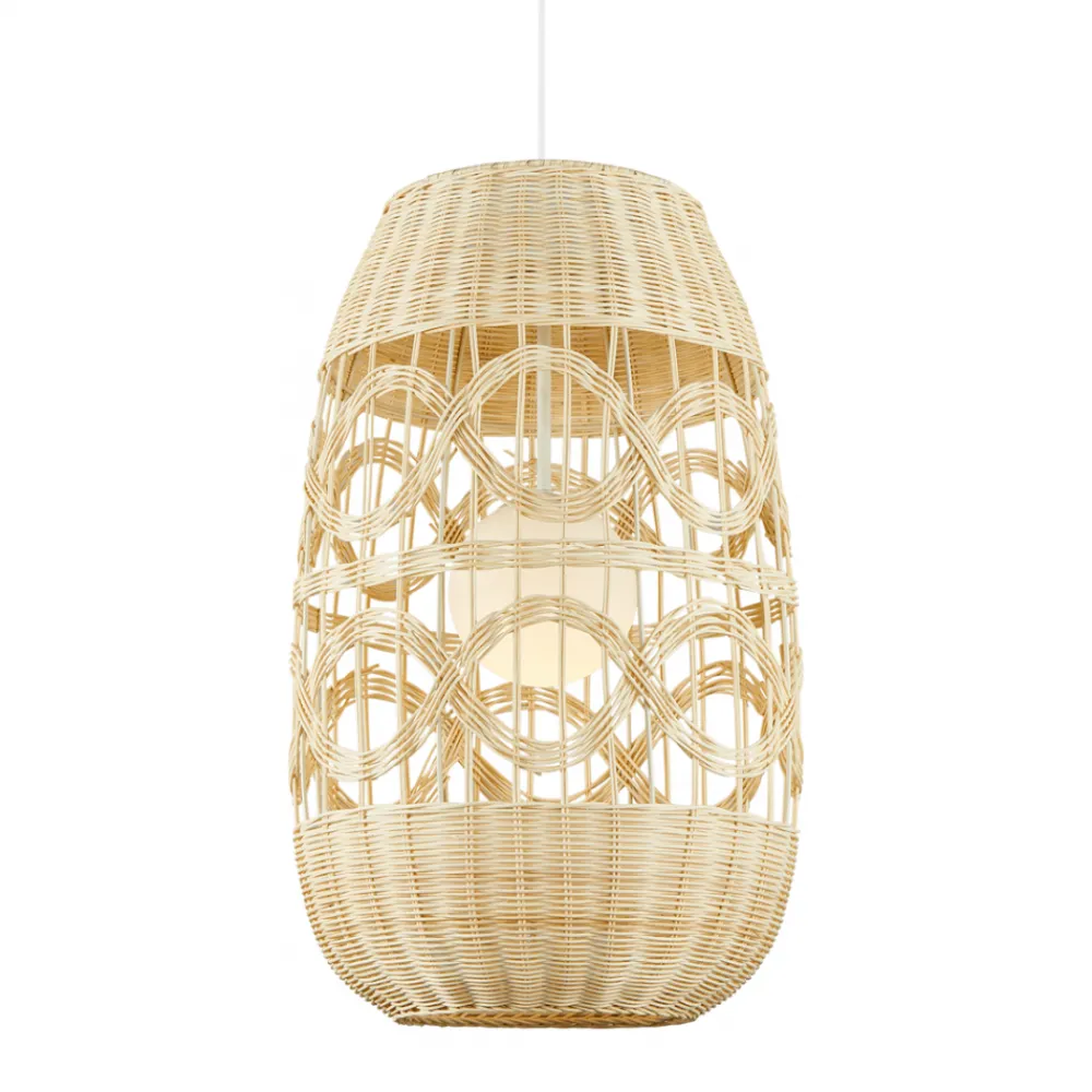 Lampa Wisząca ARONA Abażur Beżowy 1xE14 40cm * Eko-light New