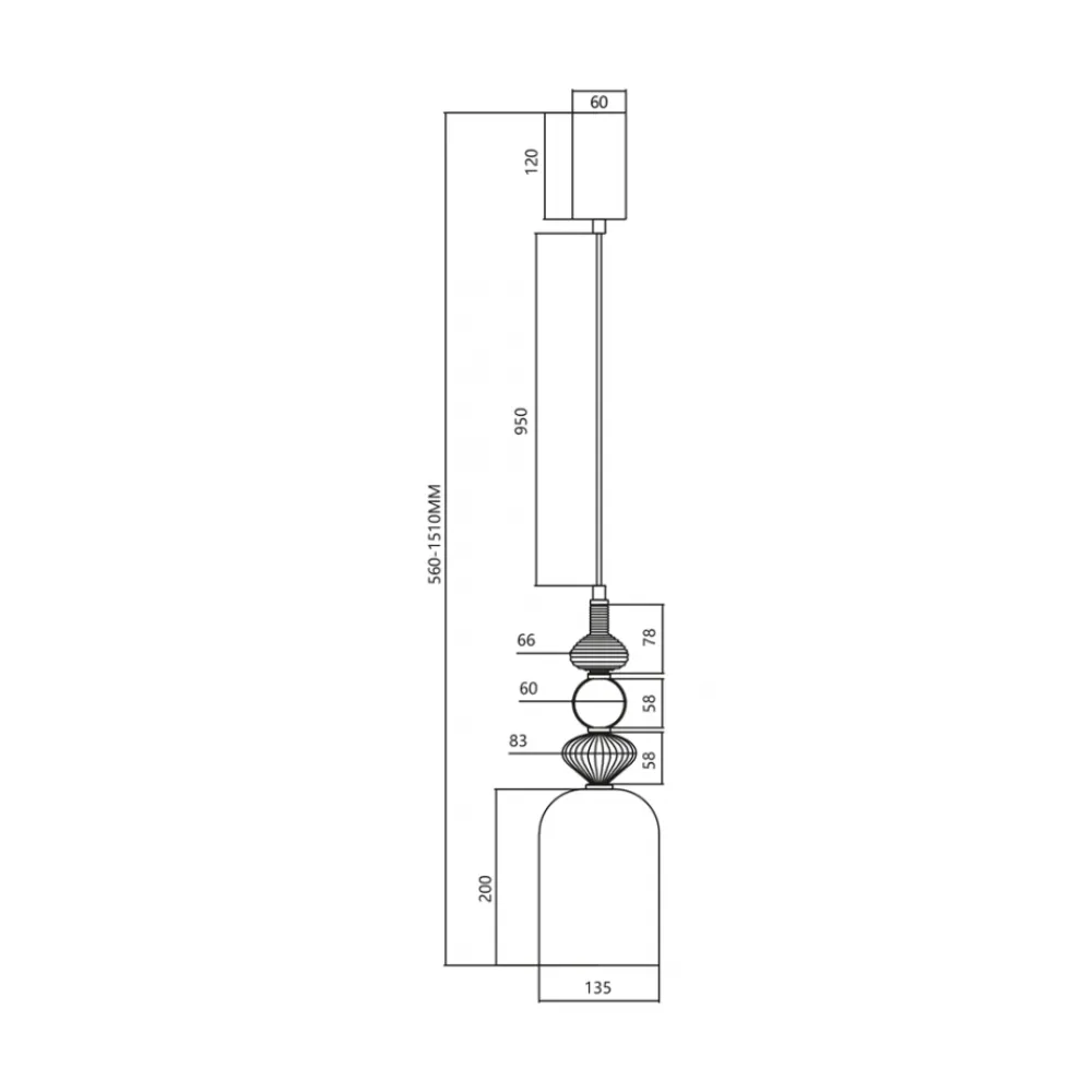 Lampa Wisząca ARTE 12W LED Czarny Szklany Klosz 13cm * Eko-light Best