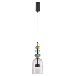 Lampa Wisząca ARTE 12W LED Czarny Szklany Klosz 13cm * Eko-light Best