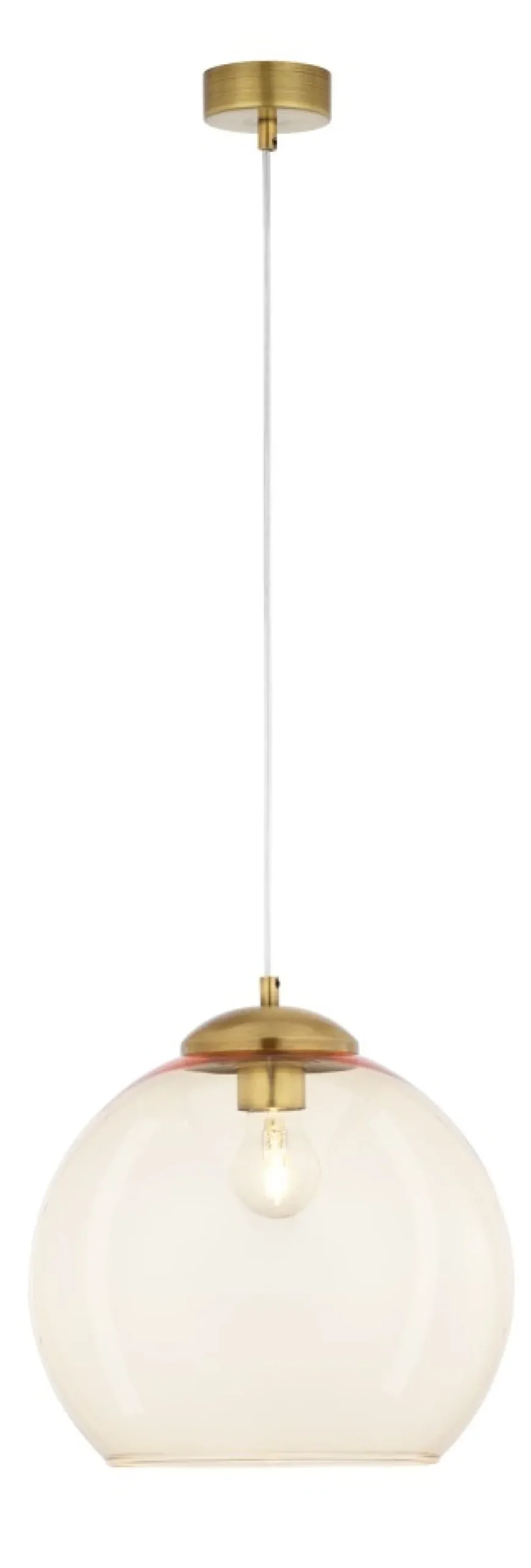 Lampa Wisząca ASTI Patyna Bursztynowy Szklany Klosz 1xE27 29 cm * Jupiter Sale