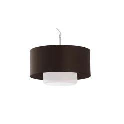Lampa Wisząca AVEO Brązowy Biały Abażur Szklany Klosz 1xE27 35 cm * Jupiter Discount