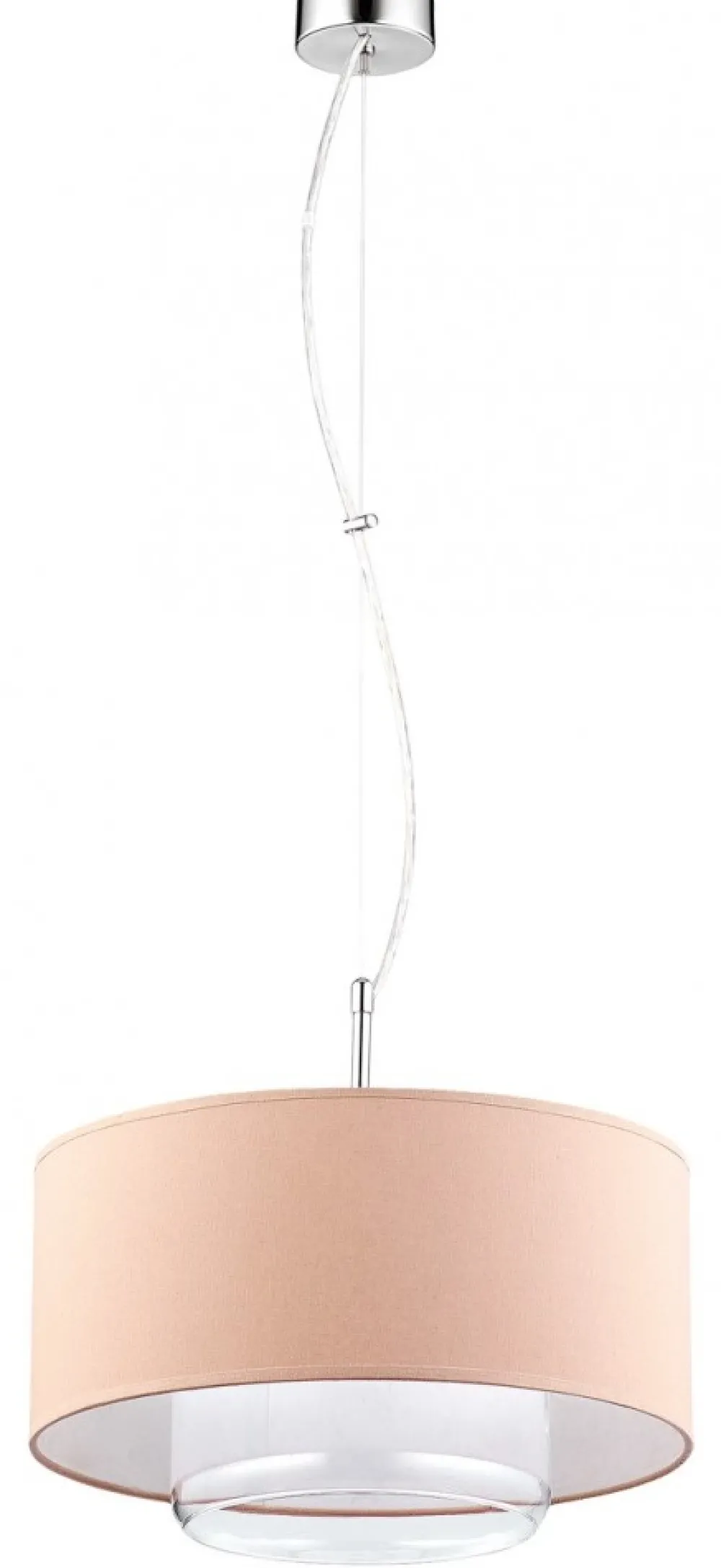 Lampa Wisząca AVEO Brązowy Transparentny Abażur Szklany Klosz 1xE27 35 cm * Jupiter Discount