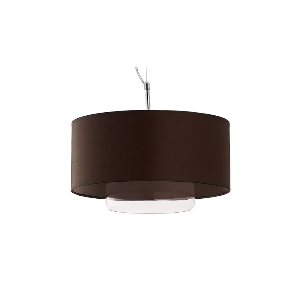 Lampa Wisząca AVEO Brązowy Transparentny Abażur Szklany Klosz 1xE27 35 cm * Jupiter Discount